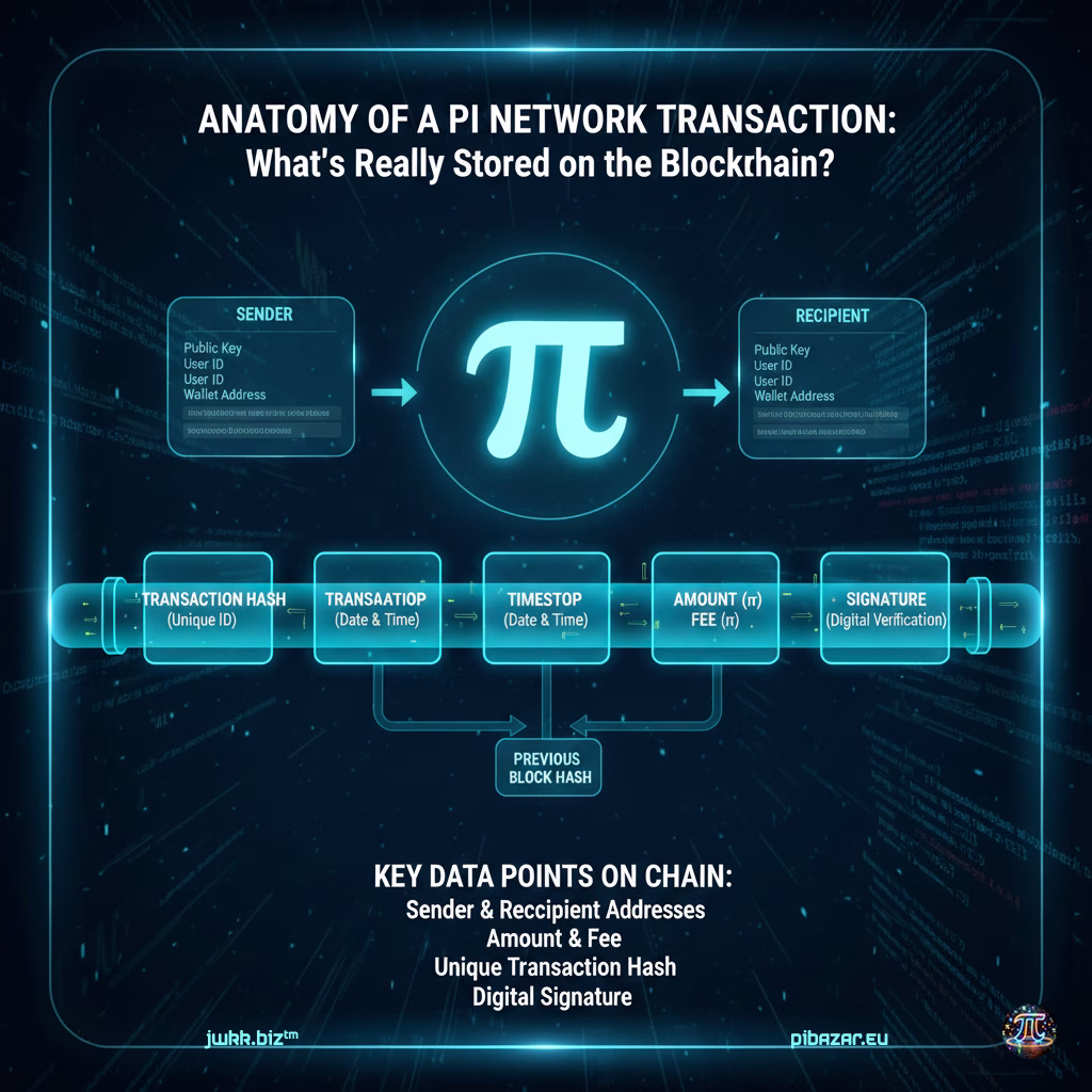 Anatomie Transakce Pi Network: Co se skutečně ukládá do Blockchainu ?
