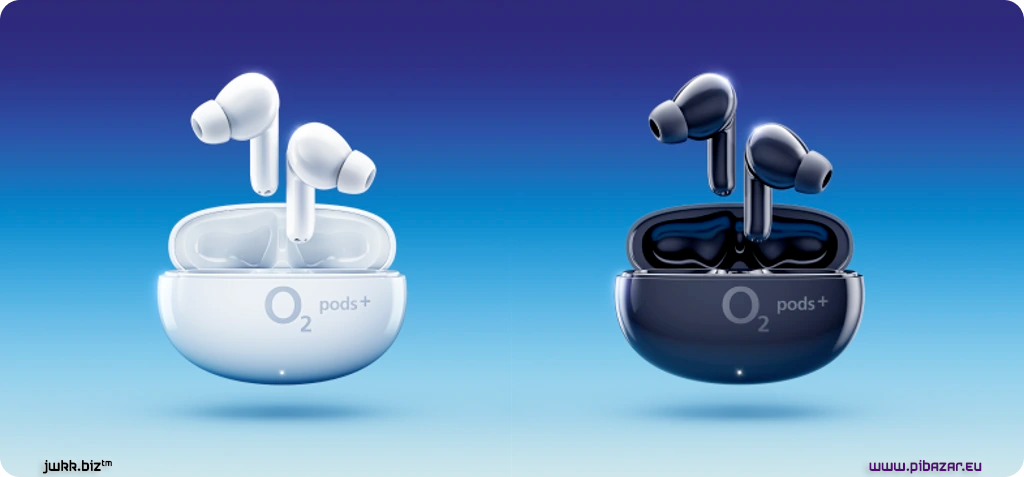 Bezdrátová sluchátka O2 pods+ Mark II. s ANC, černá - Bezdrátová sluchátka O2 pods+ Mark II_