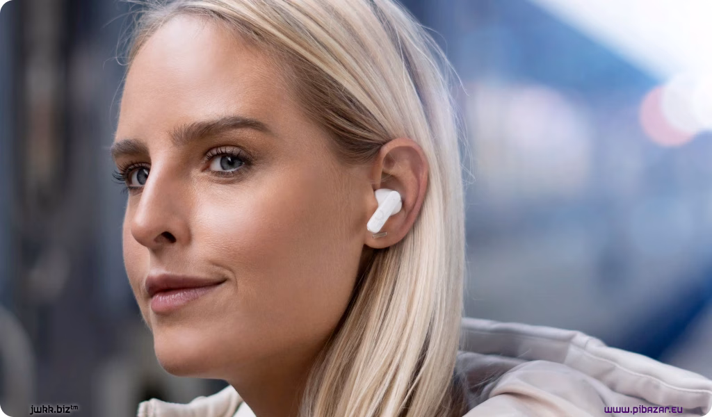 Bezdrátová sluchátka O2 pods+ Mark II. s ANC, černá - Detekce sluchátek v uších