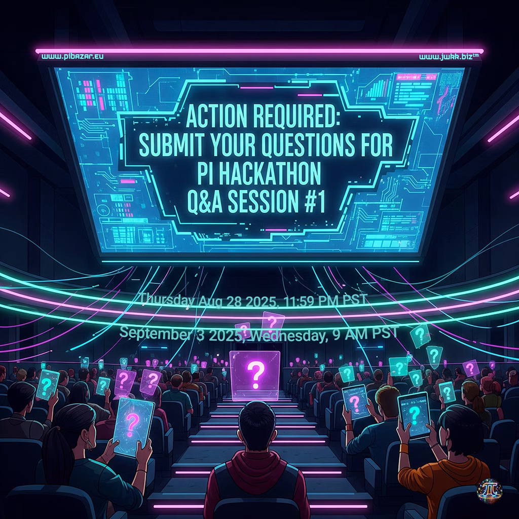Požadovaná akce: Odešlete své otázky pro Pi Hackathon Q&A session č. 1 Požadovaná akce: Odešlete své otázky pro Pi Hackathon Q&A session č. 1