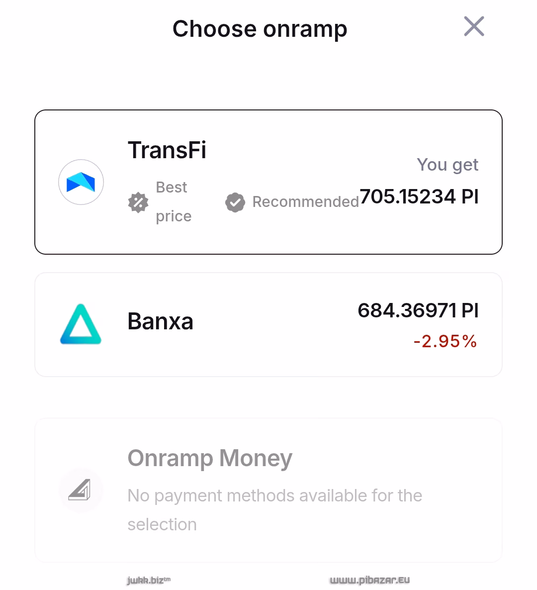 Příklad možností nákupu Pi v peněžence Pi Network Příklad možností nákupu Pi v peněžence Pi Network