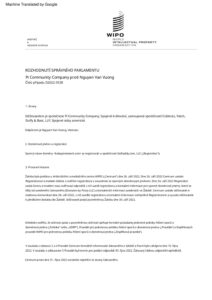 [cs] ROZHODNUTÍ SPRÁVNÍHO PARLAMENTU - Pi Community Company v. Nguyen Van Vuong - spis č. D2022-3538
