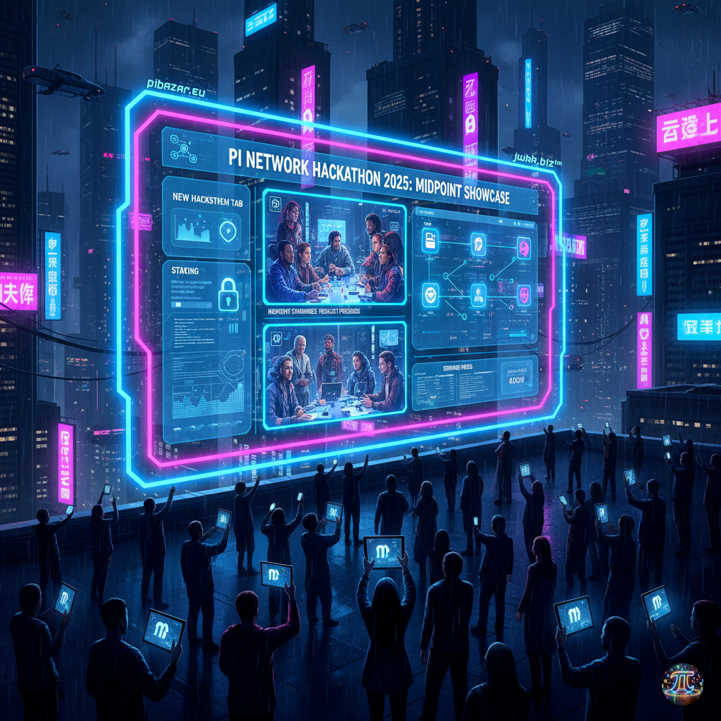 Pi Network Hackathon 2025: Přehlídka Midpoint a Nový Hackathon Ecosystem Tab a Staking