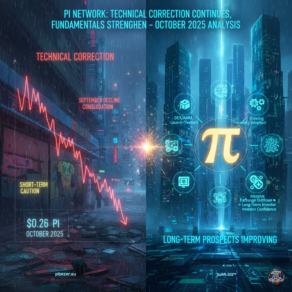 Pi Network: Technická korekce pokračuje, ale fundamenty se posilují – Analýza říjen 2025 Pi Network: Technická korekce pokračuje, ale fundamenty se posilují – Analýza říjen 2025