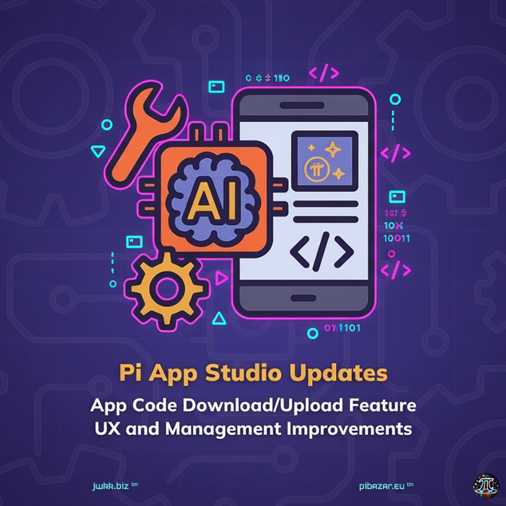 Aktualizace Pi App Studia: Funkce stahování/nahrávání kódu a vylepšení uživatelského prostředí