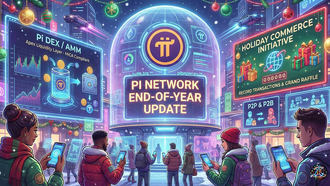 AKTUALIZACE KONCE ROKU PI NETWORK: Finanční motor se rozjíždí, vánoční obchod láme rekordy